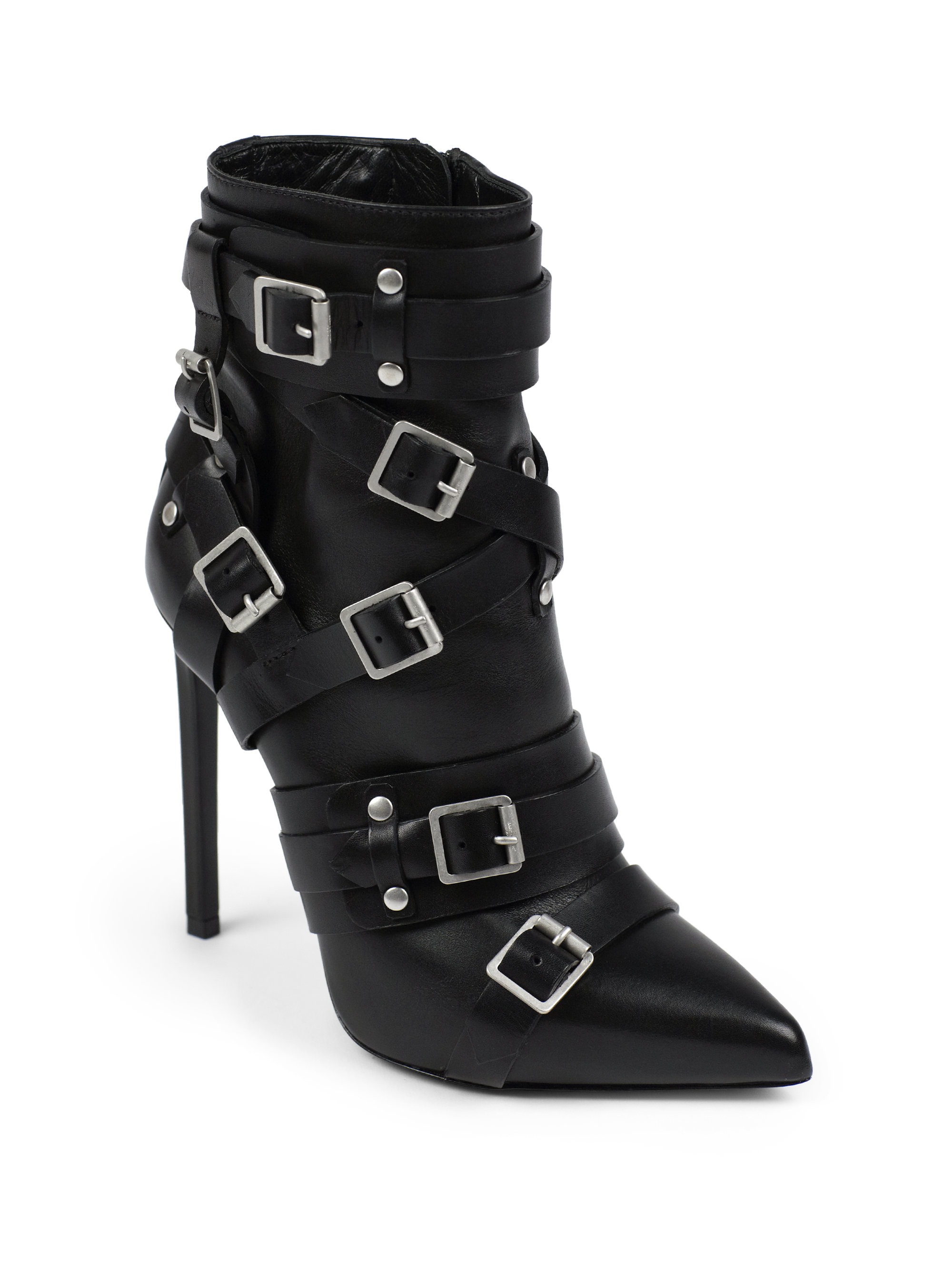 saint laurent buckle boots