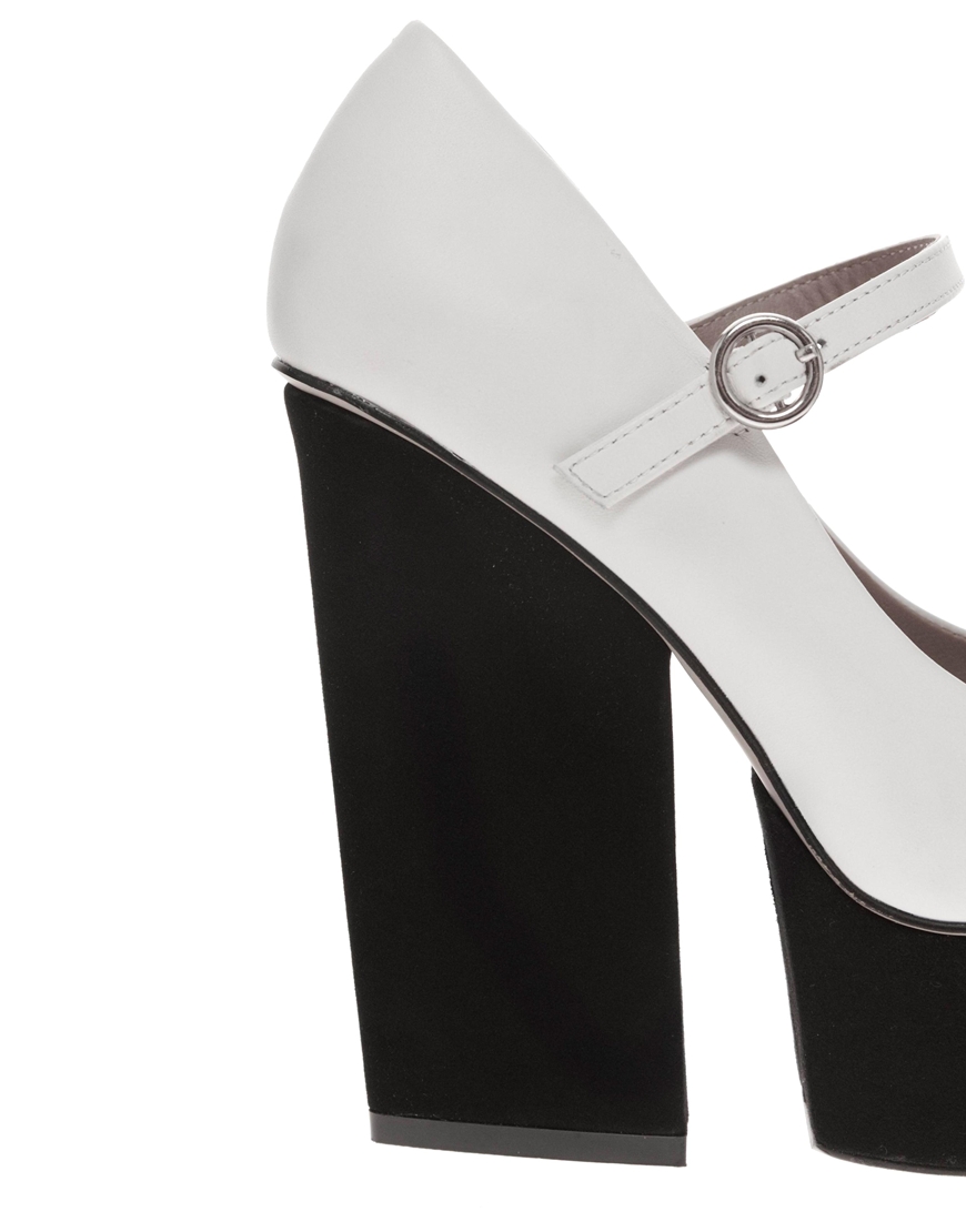 Lyst Freya Shellys London Kocek Platform White Mary Jane Shoes in White