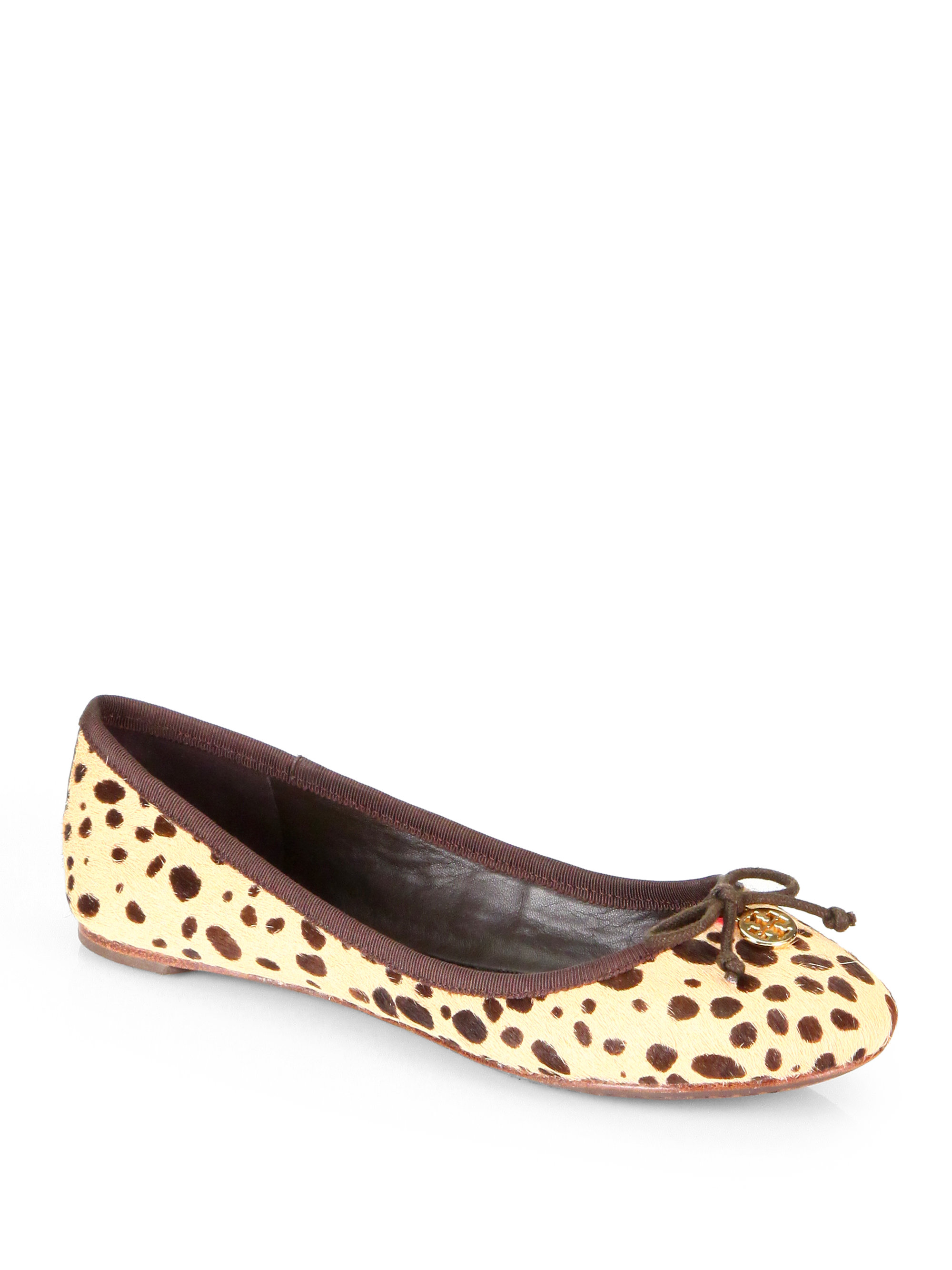 cheetah tory burch flats