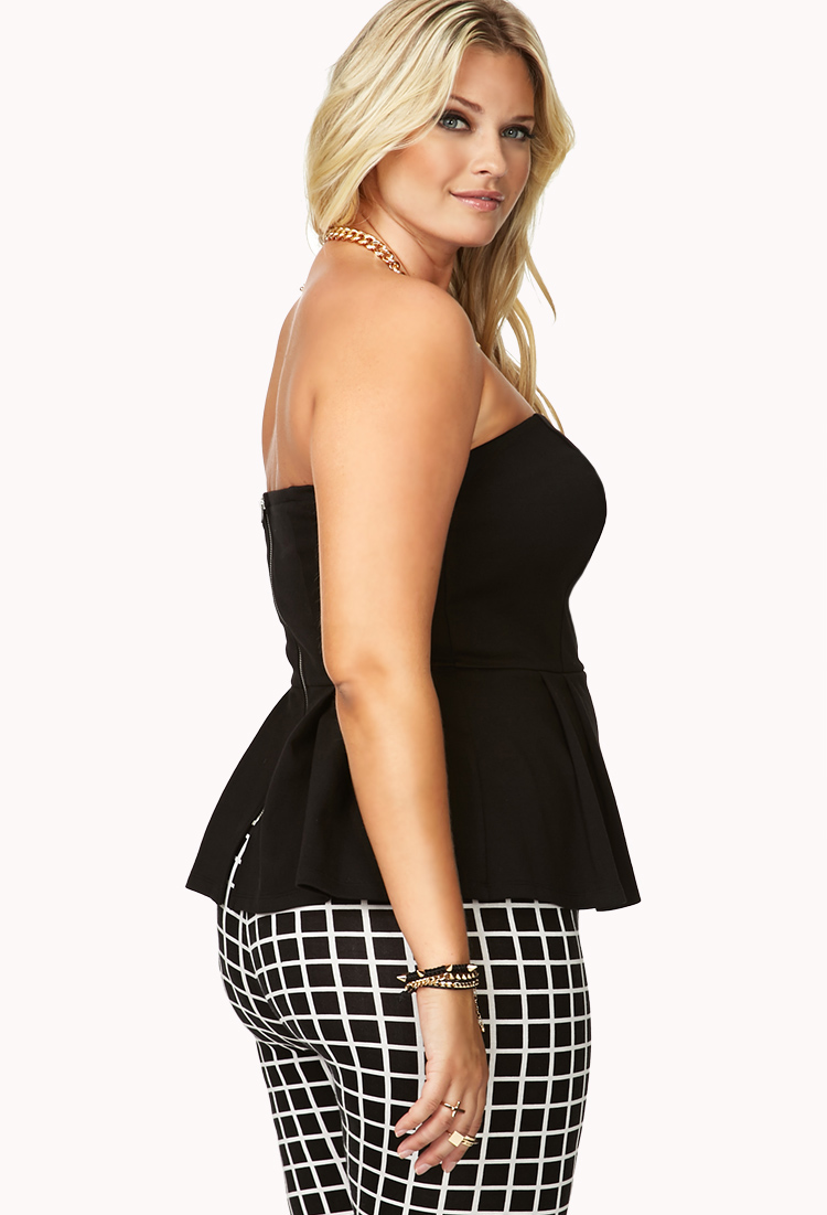 boob tube peplum