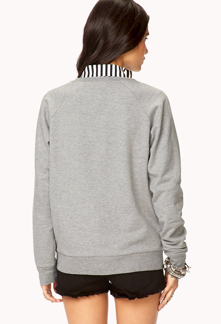 lyst forever 21 the beatle sweatshirt in gray lyst forever 21 the beatle sweatshirt in gray