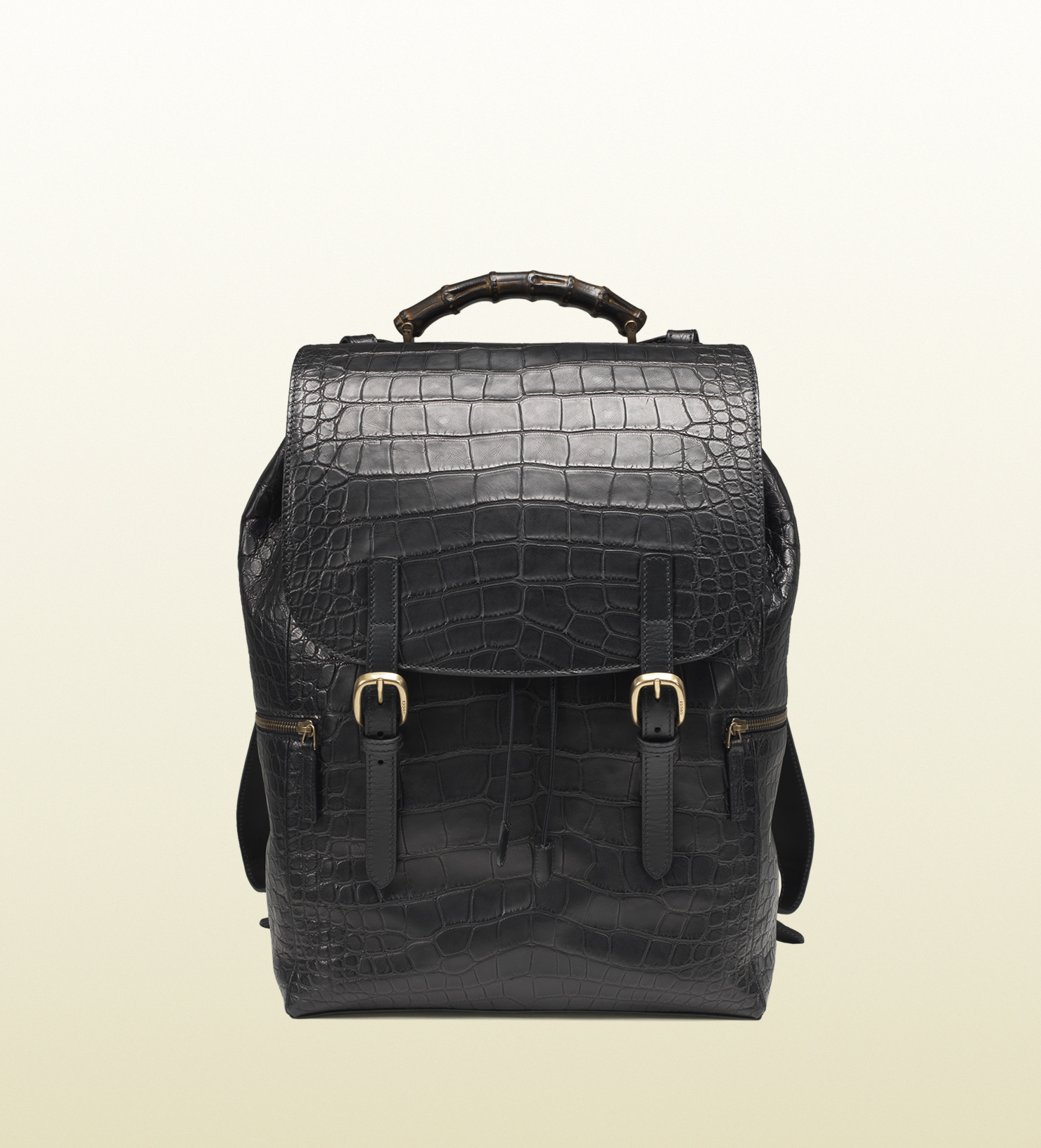 Gucci Black Crocodile Backpack in Black for Men - Lyst