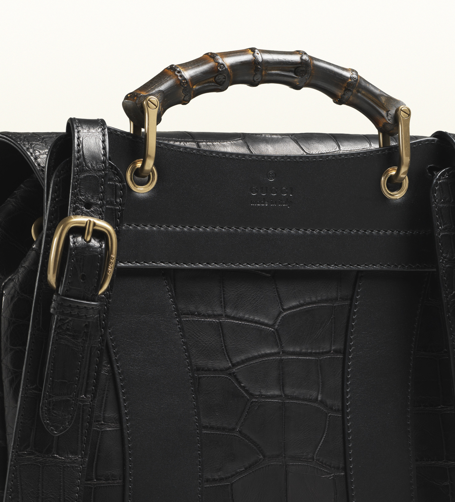 black crocodile backpack