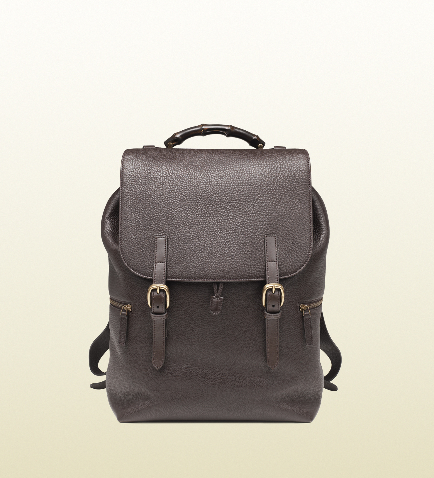 Gucci Dark Brown Leather Backpack for Men - Lyst