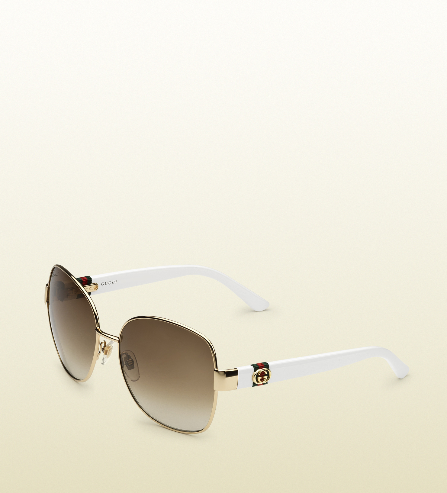 Gucci Gold Square Sunglasses in 