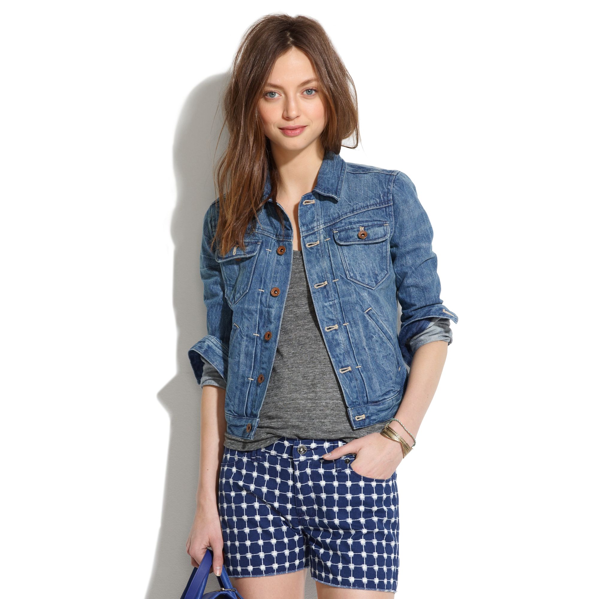 madewell shrunken jean jacket