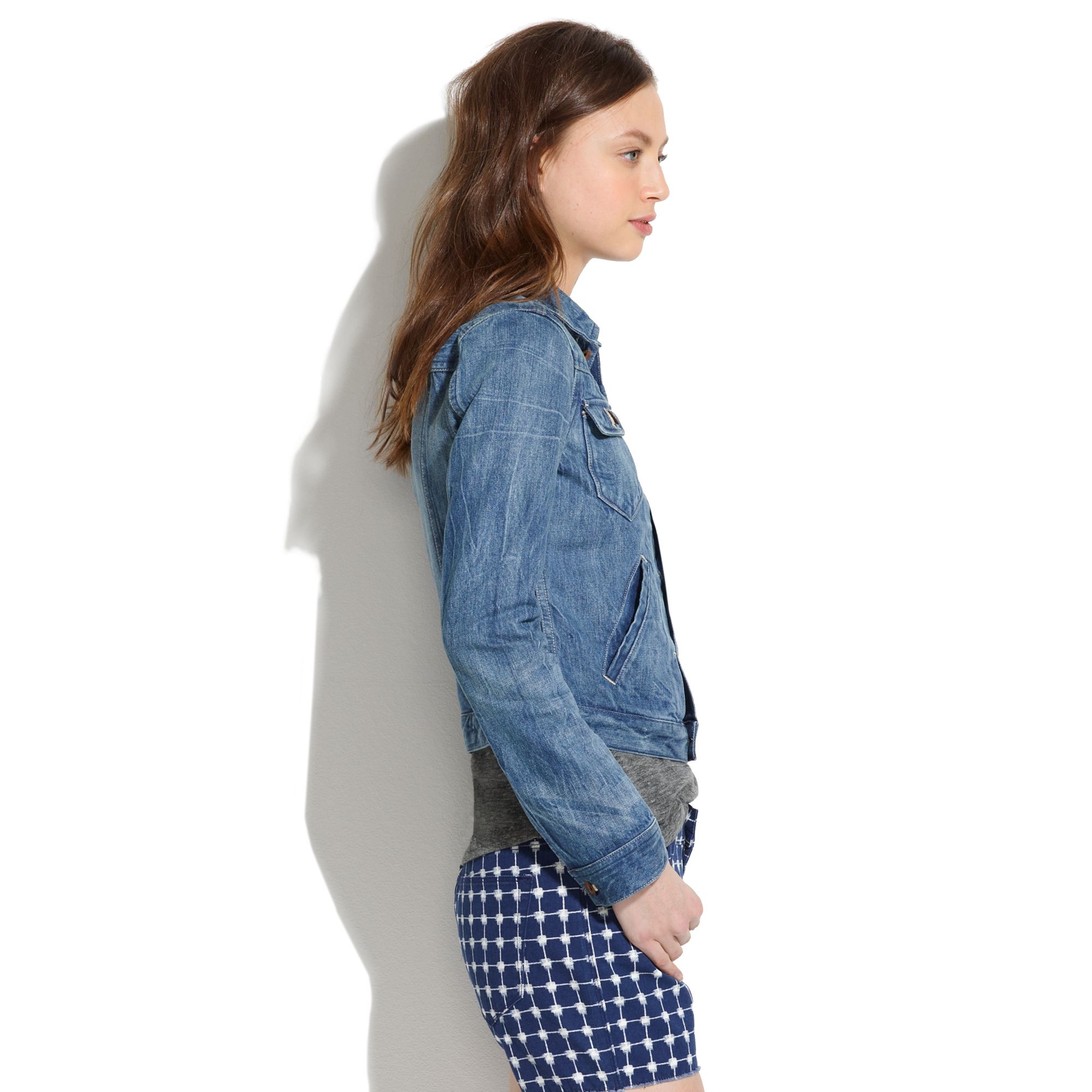 madewell shrunken jean jacket