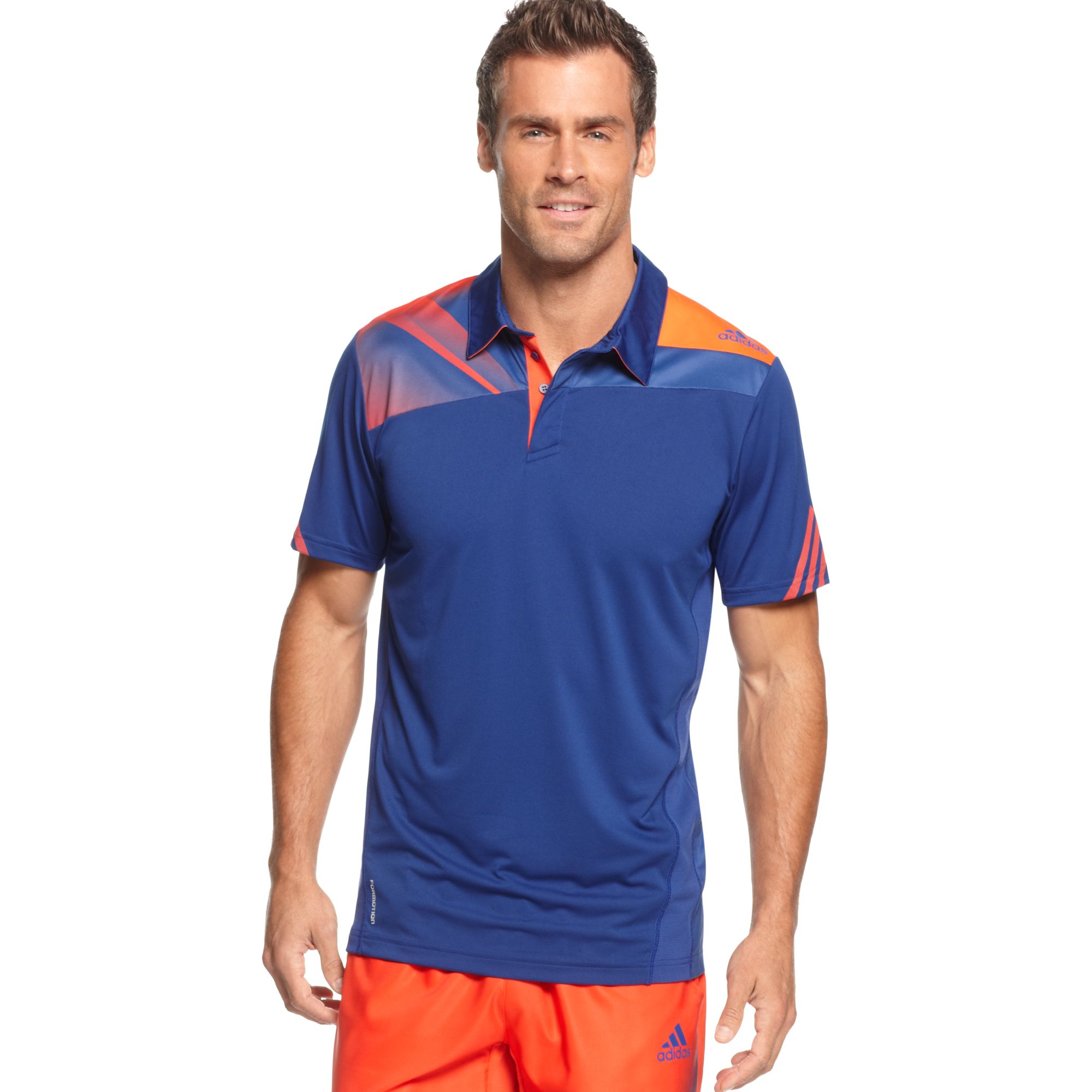 adidas Adizero Bermuda Tennis Polo in Orange for Men - Lyst