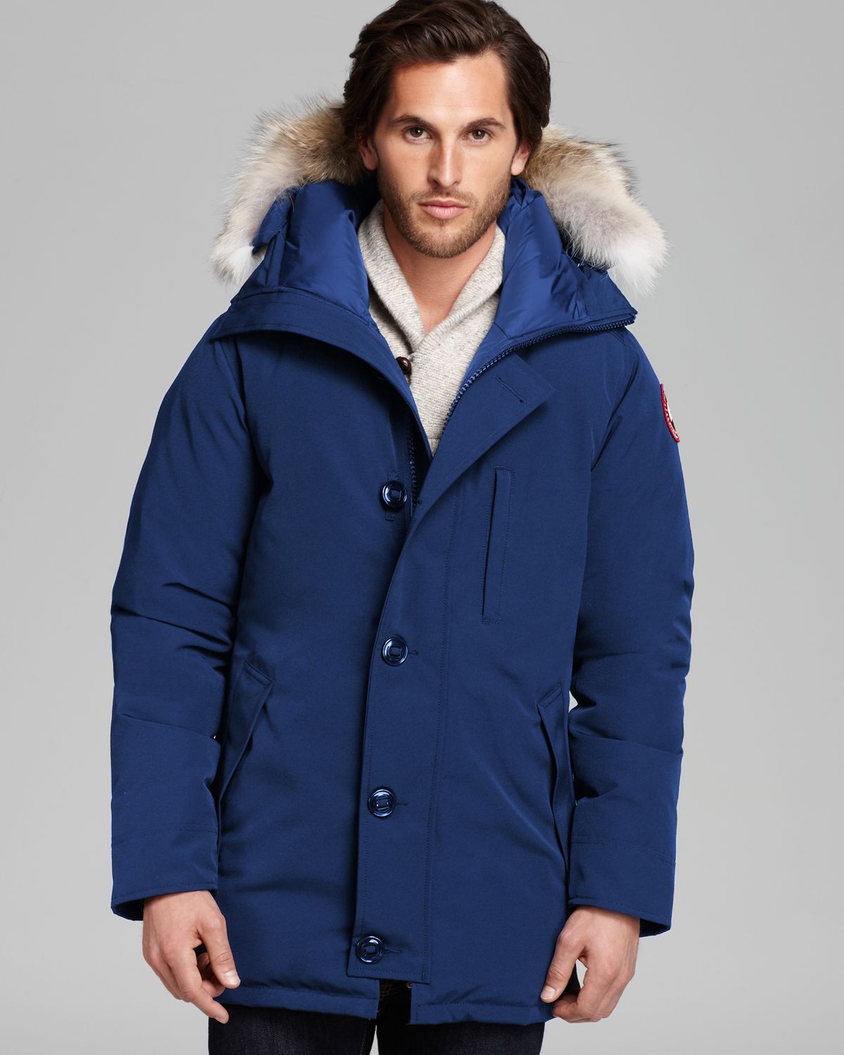 Lyst - Canada goose Chateau Parka With Fur Hood in Blue for Men