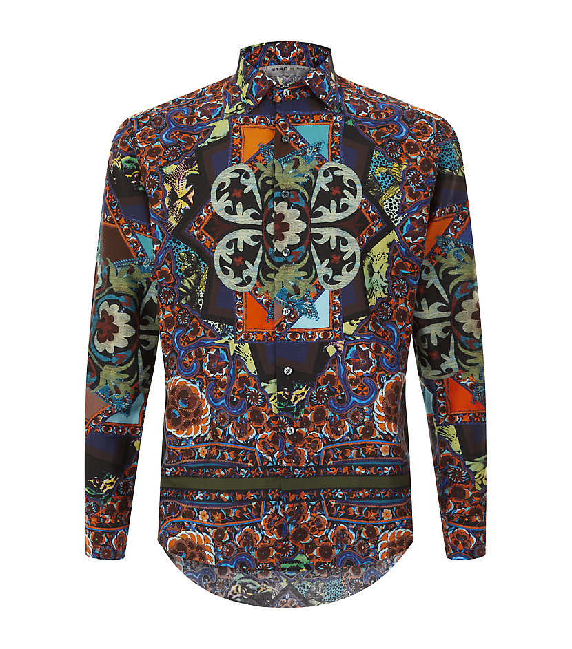Etro Swirling Paisley Shirt in Multicolor for Men (purple) | Lyst