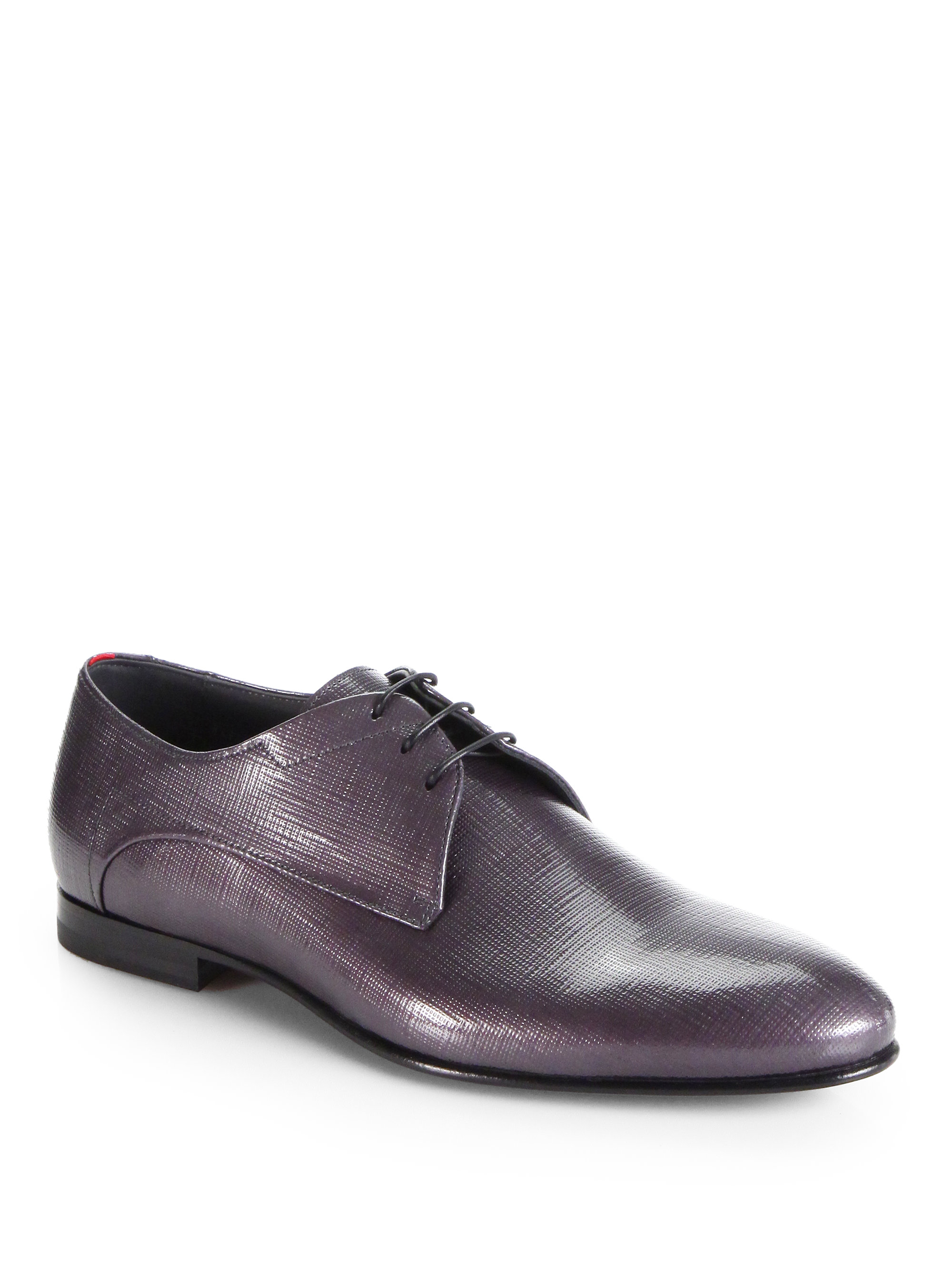 Lyst Hugo Eviano Laceup Dress Shoes in Metallic for Men