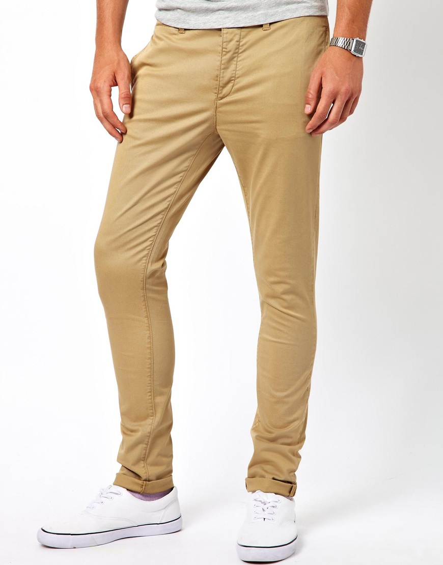 tan skinny jeans men