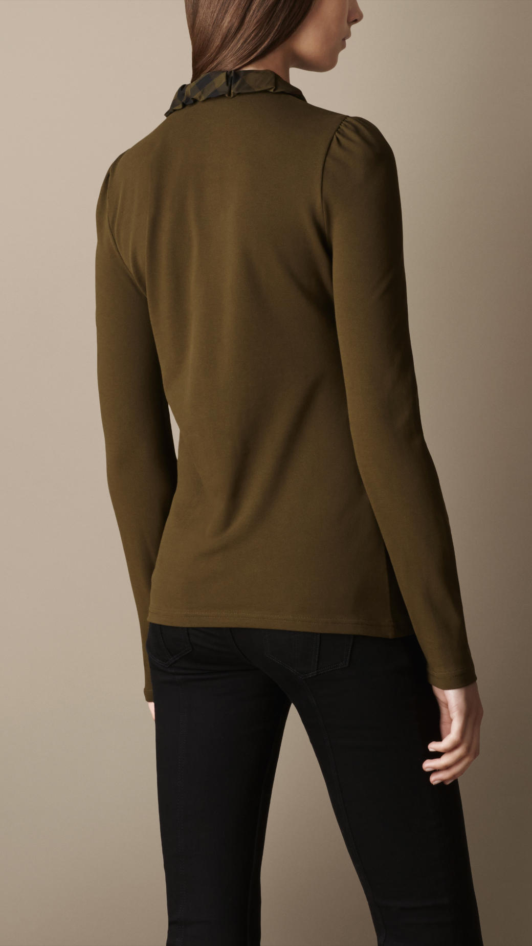 burberry long sleeve polo women's