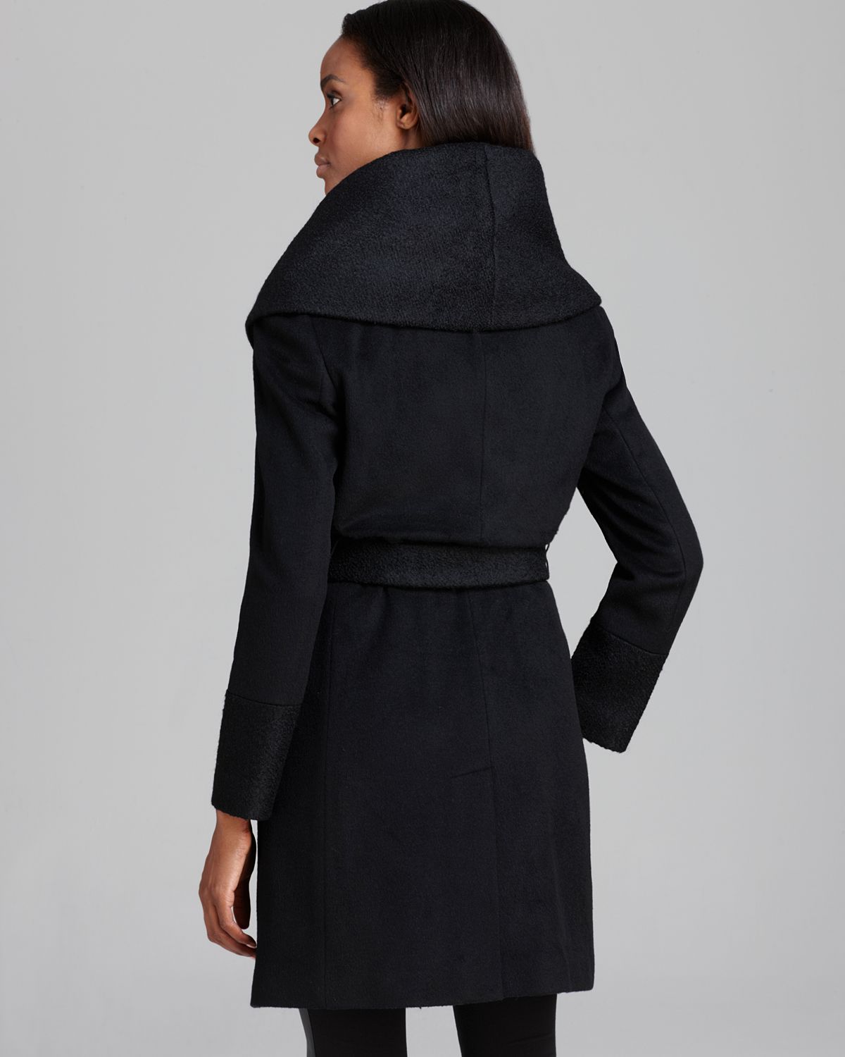 calvin klein wool wrap coat