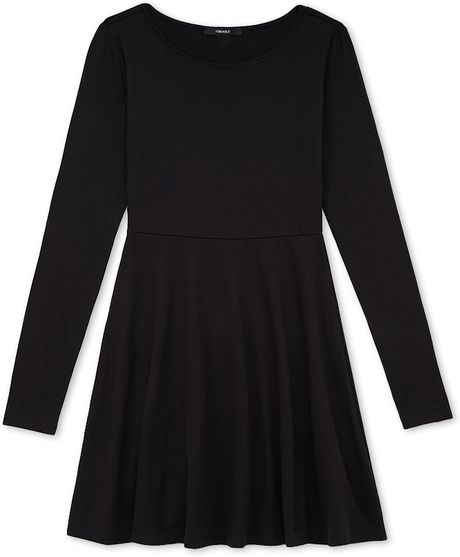 Forever 21 Casual Fit Flare Dress in Black | Lyst