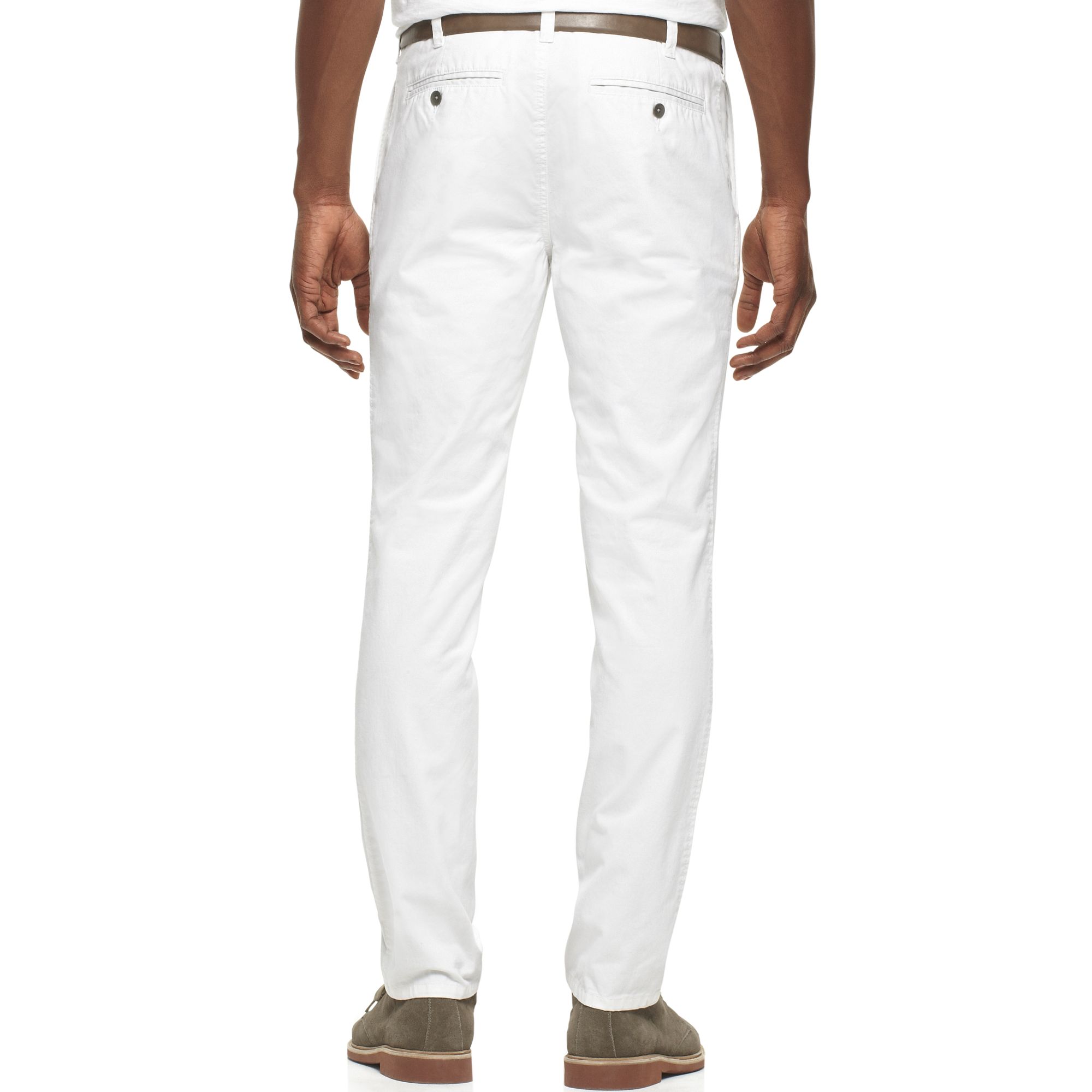 Lyst - Kenneth Cole Reaction Slim Fit Chino Pants in White for Men