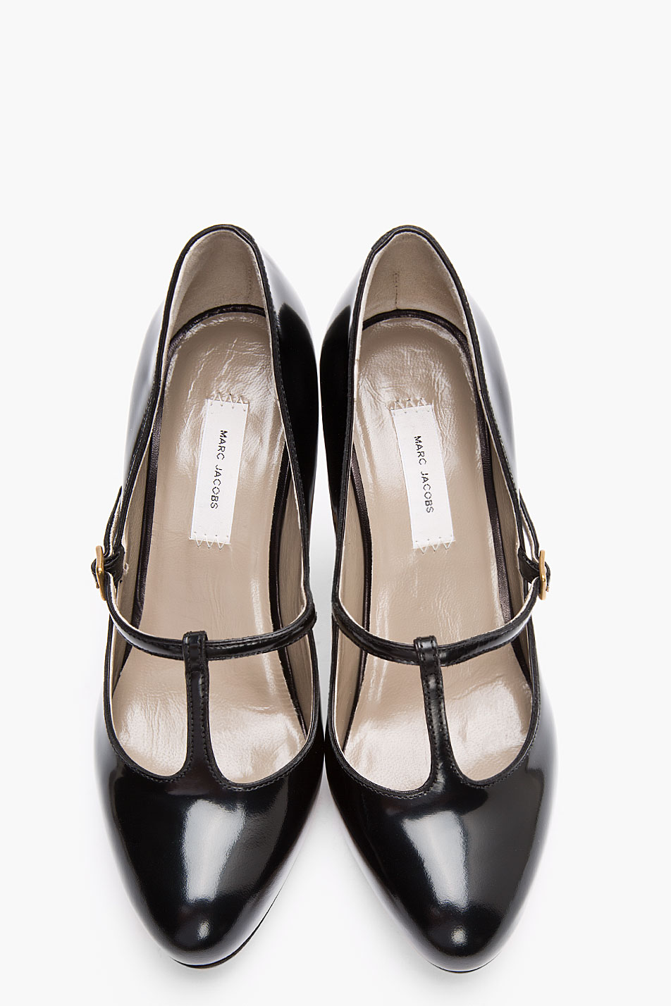 black patent heels with strap