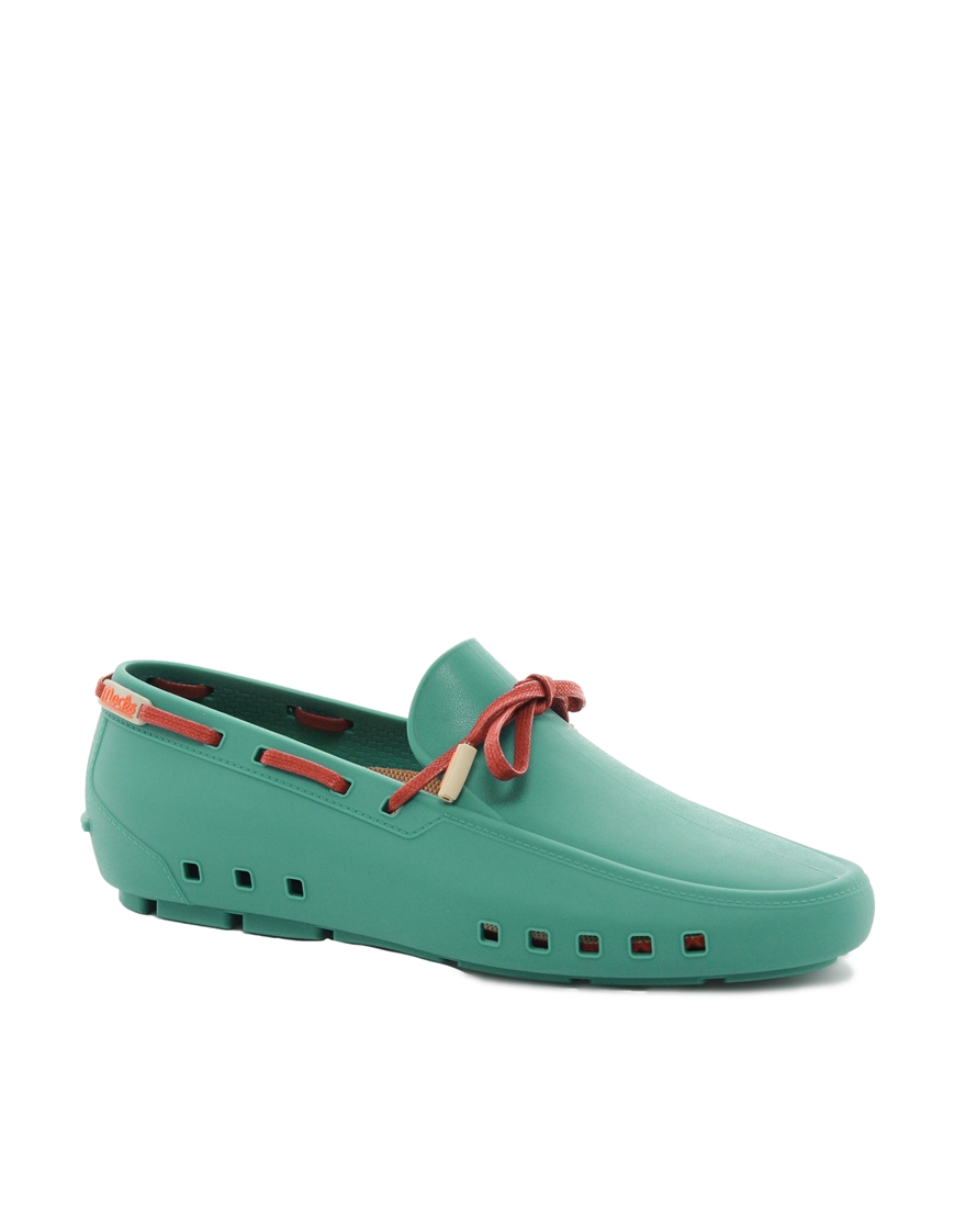 ASOS Mocks Rubber Loafers in Green for Men Lyst