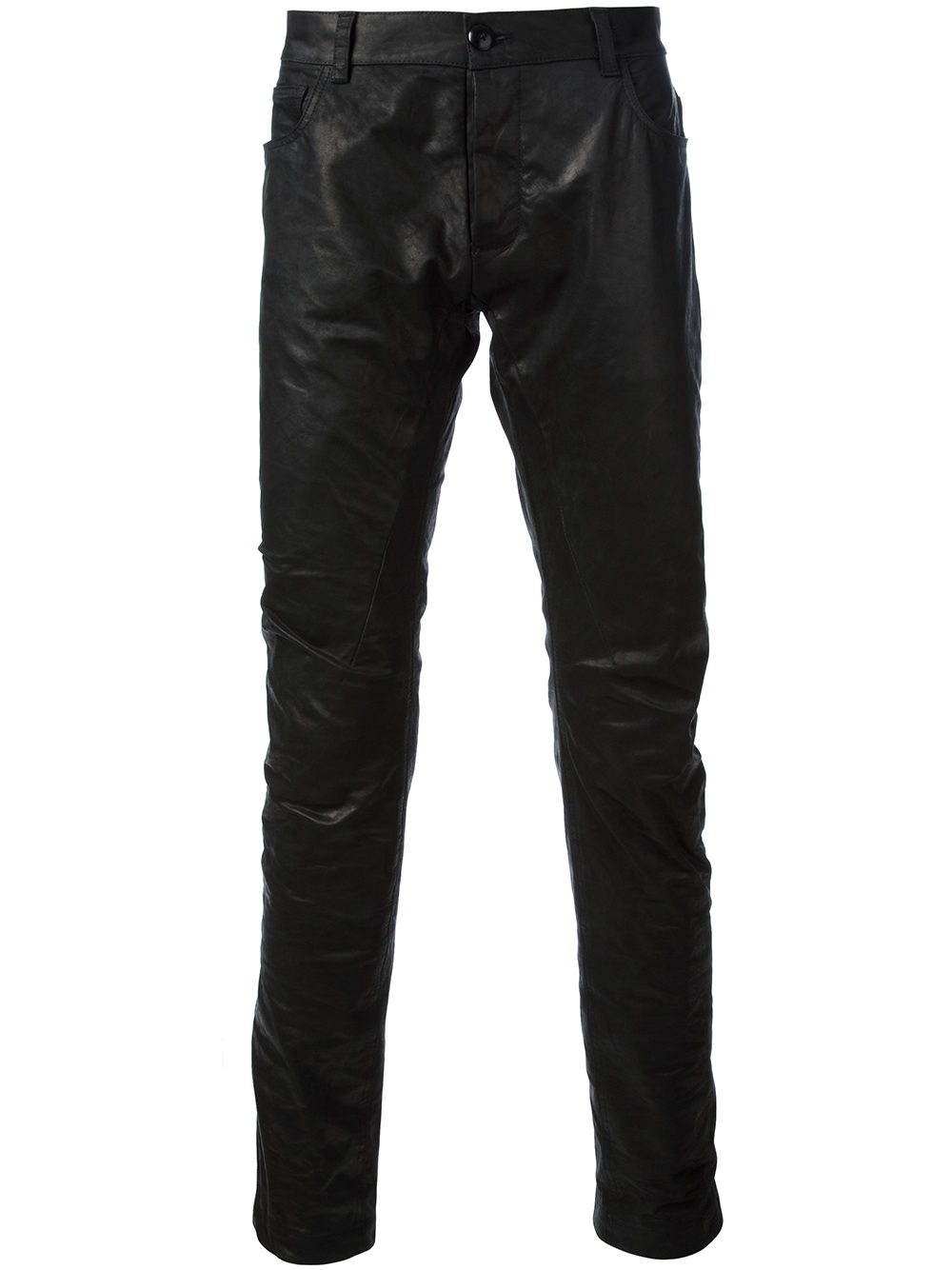 Rick Owens Detroit Leather Pant in Black for Men - Lyst