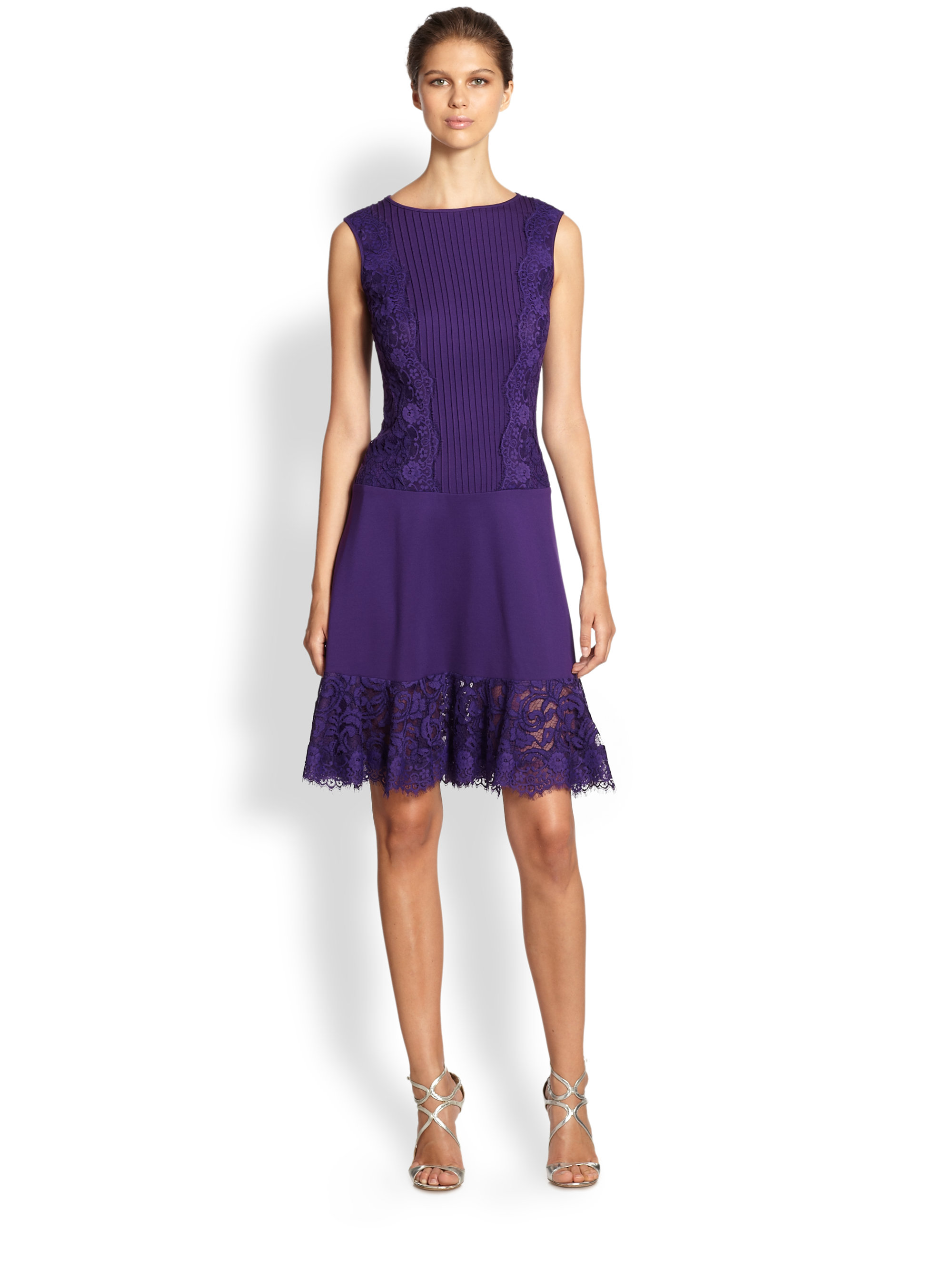 tadashi shoji purple dress