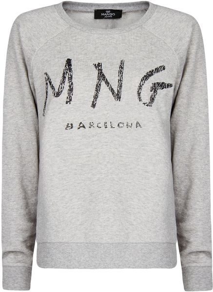 Mango Mng Barcelona Sweater in Gray (Grey) | Lyst