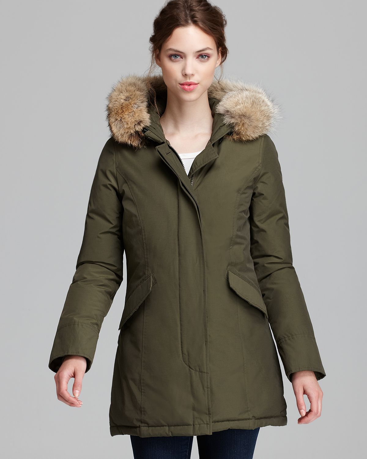 Woolrich Parka Arctic A Line in Olive (Green) - Lyst