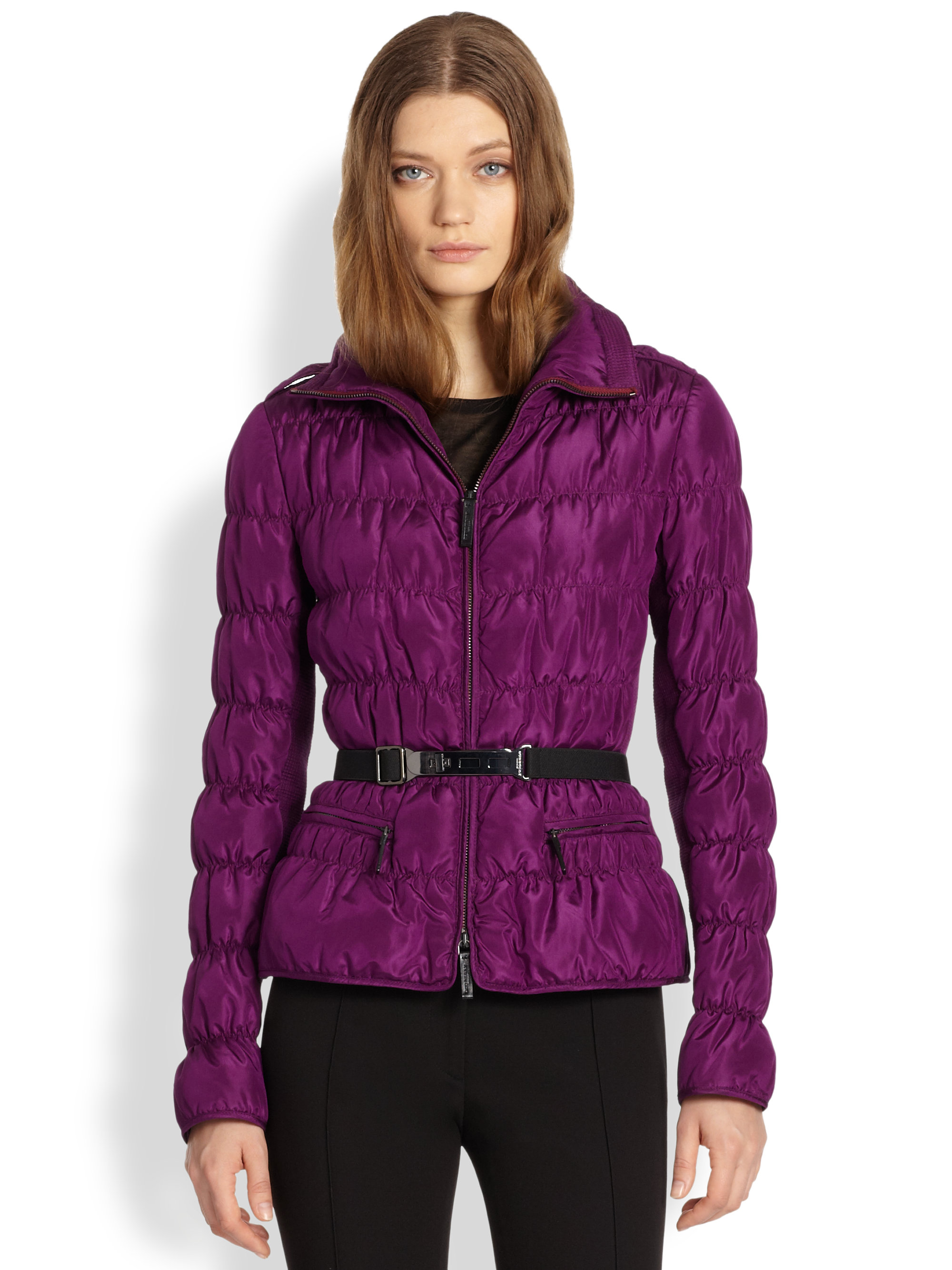 light purple puffer coat
