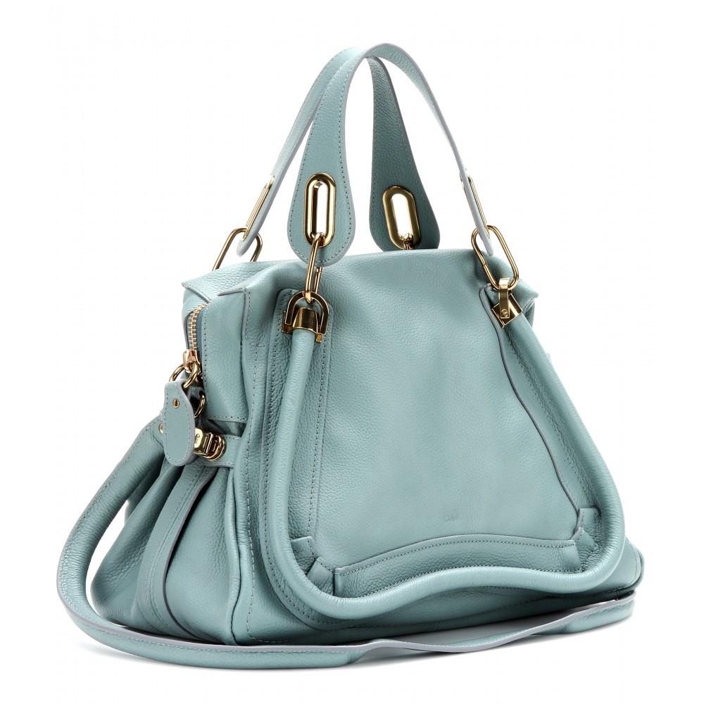 Chlo Paraty Medium Leather Shoulder Bag in Blue (fresh mint) | Lyst  