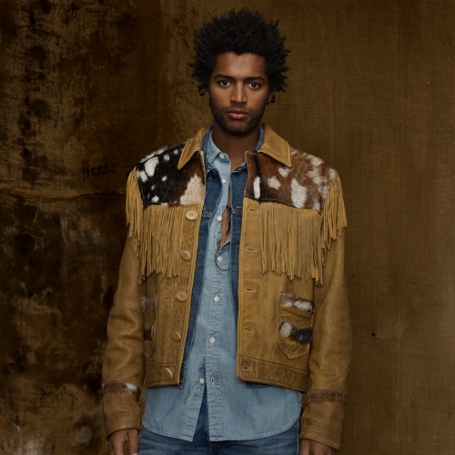 Denim & Supply Ralph Lauren Leather Fringe Jacket in Natural for Men | Lyst