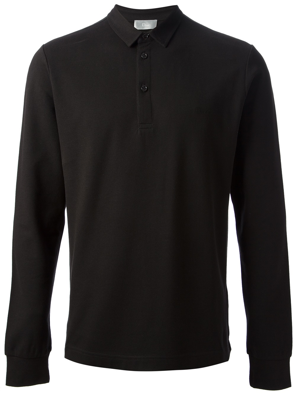 Dior Dior Long Sleeve Polo Shirt in Black for Men