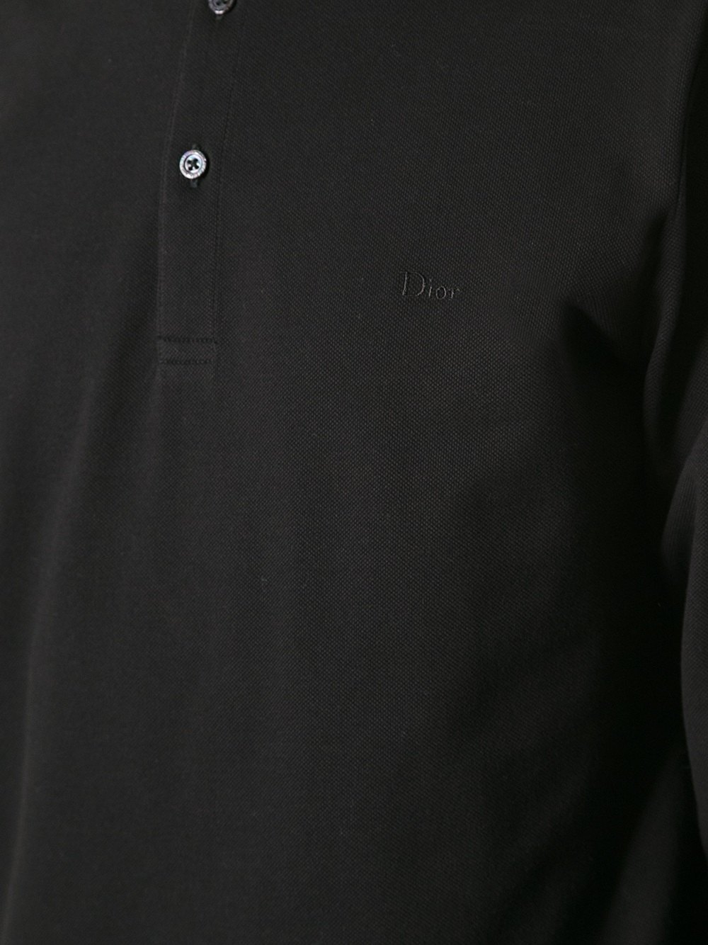 Dior Dior Long Sleeve Polo Shirt in Black for Men - Lyst