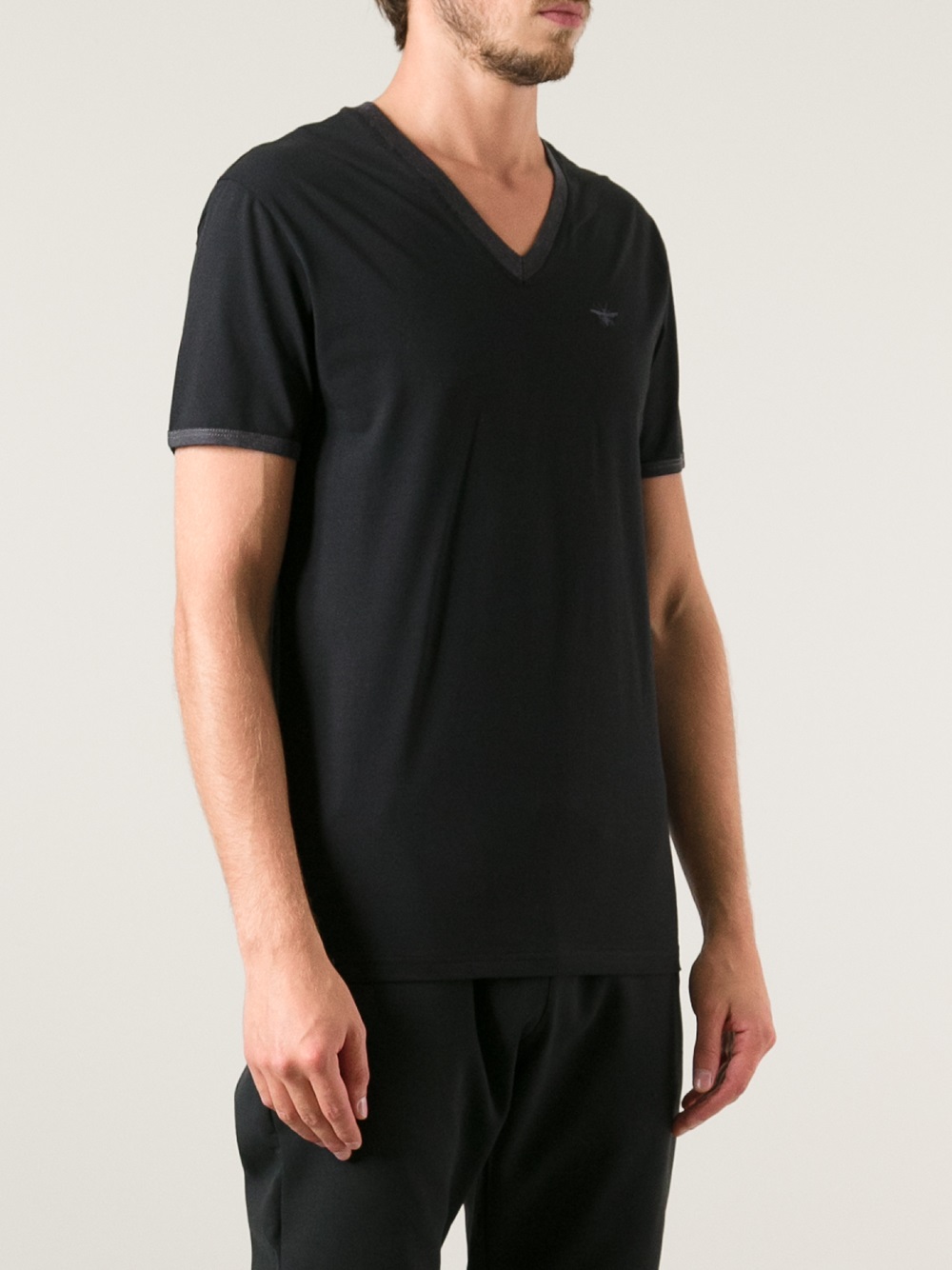 Dior V-Neck T-Shirt in Black for Men | Lyst
