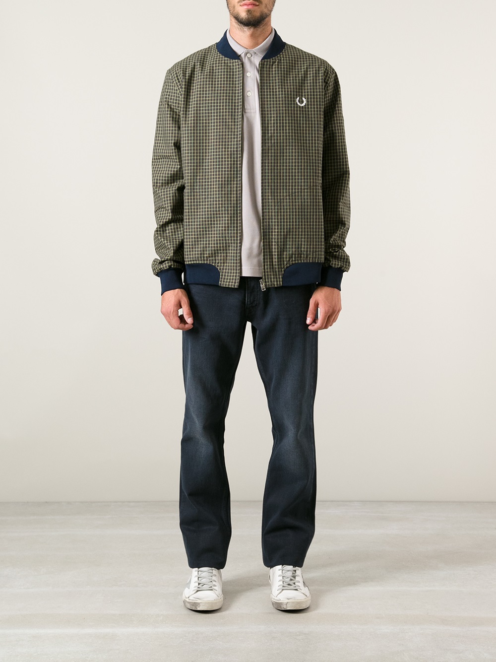 Fred Perry Fred Perry Tartan Tennis Bomber Jacket in Green for Men | Lyst