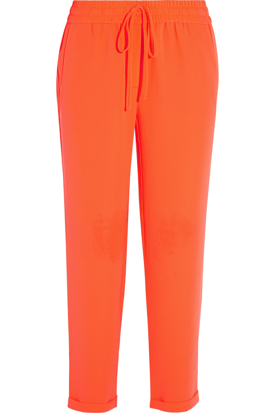orange and black track pants