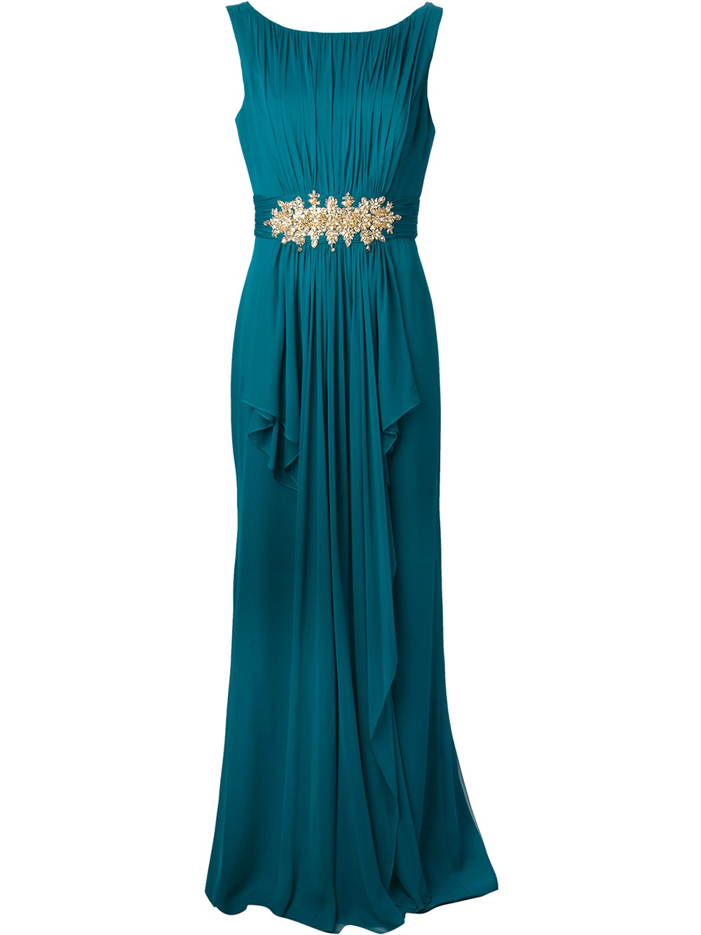 Marchesa Marchesa Sleeveless Evening Gown in Green Lyst