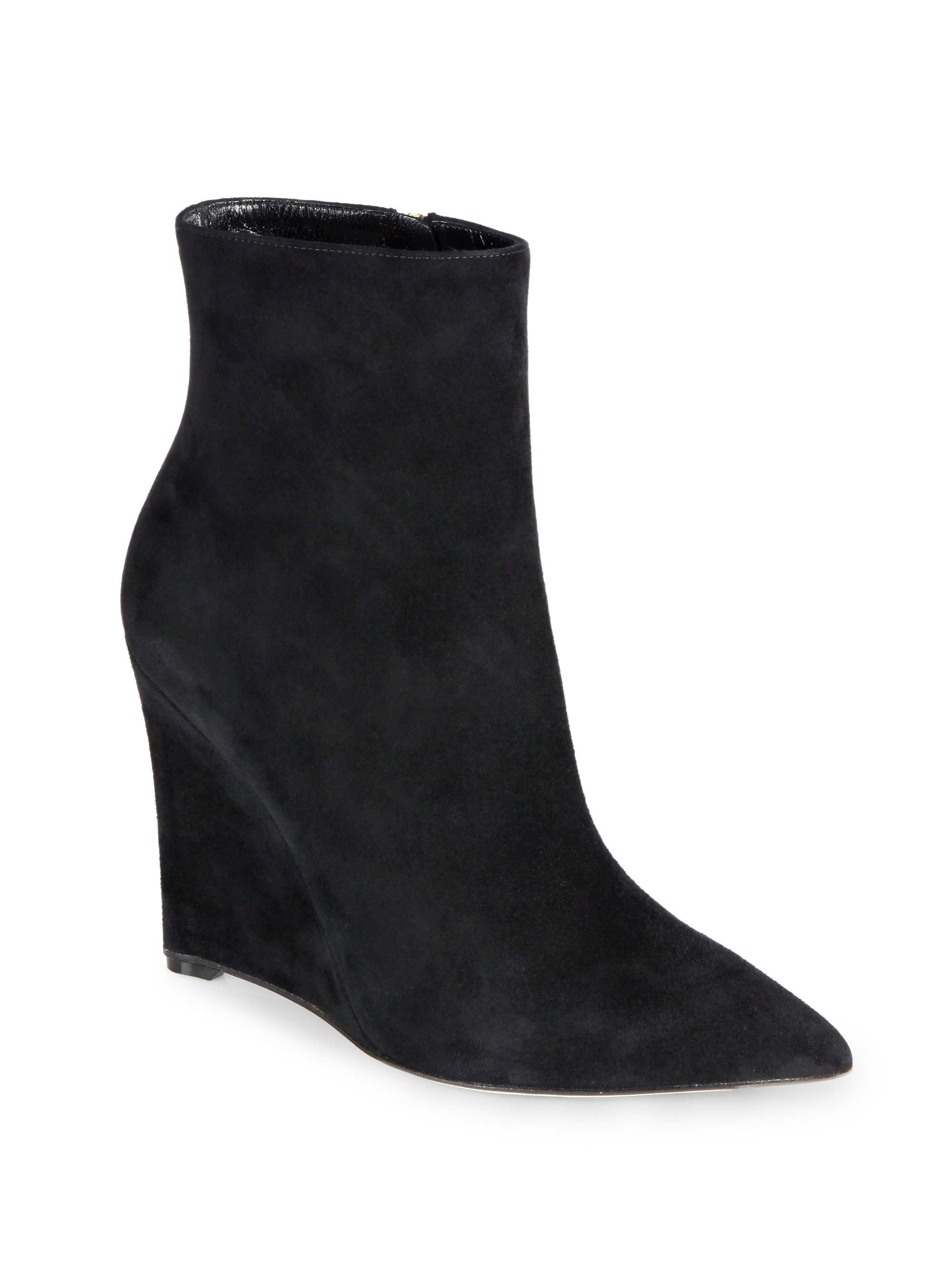 sergio rossi suede booties