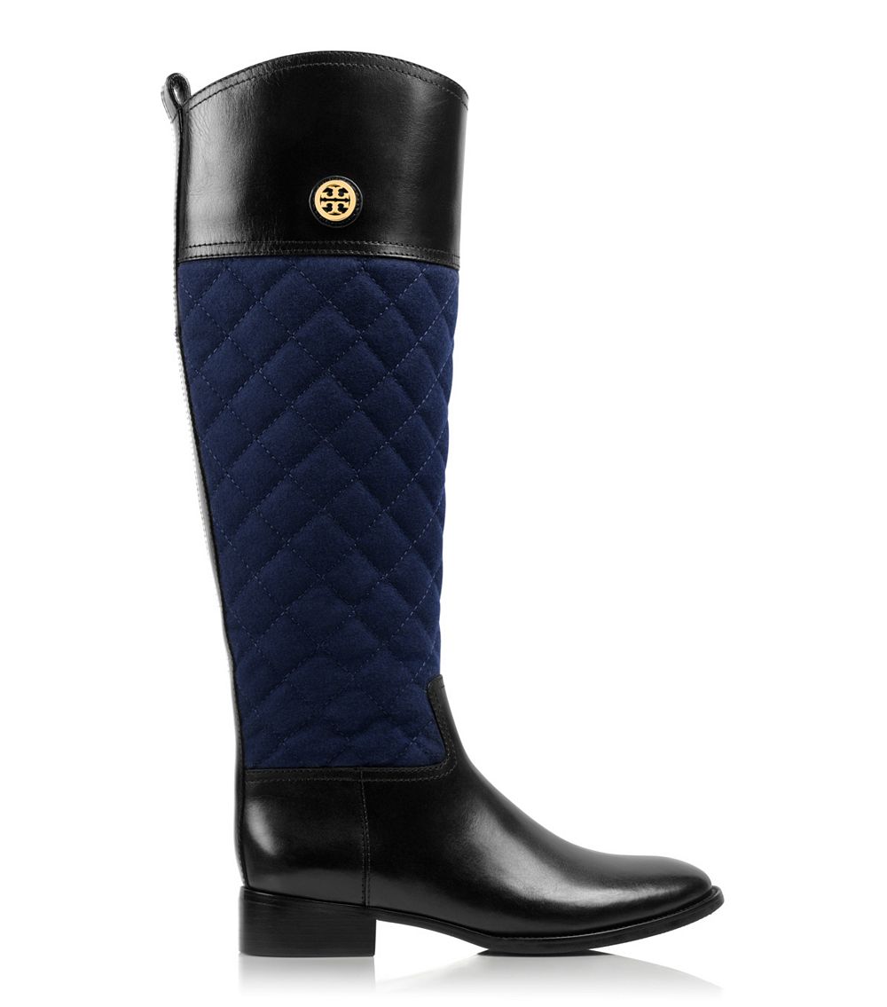 tory burch navy boots