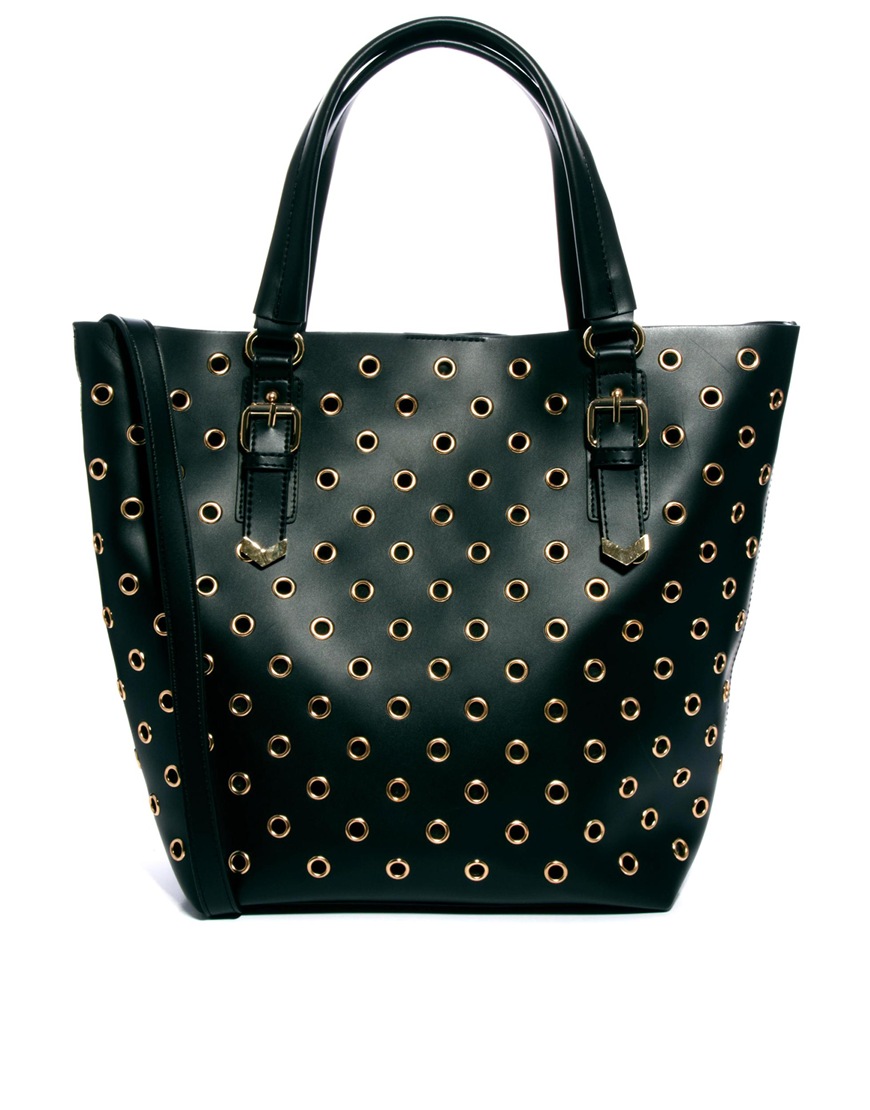 Lyst Aldo Aldo Dirola Black Eyelet Shopper Bag in Black