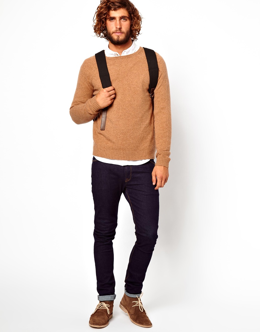 mens tan jumper
