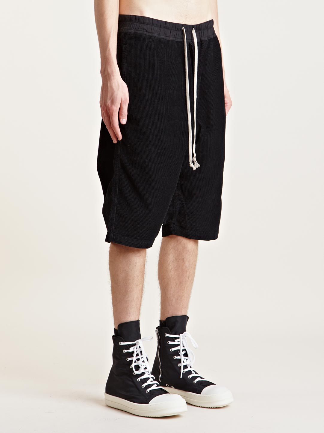 rick owens drop crotch shorts