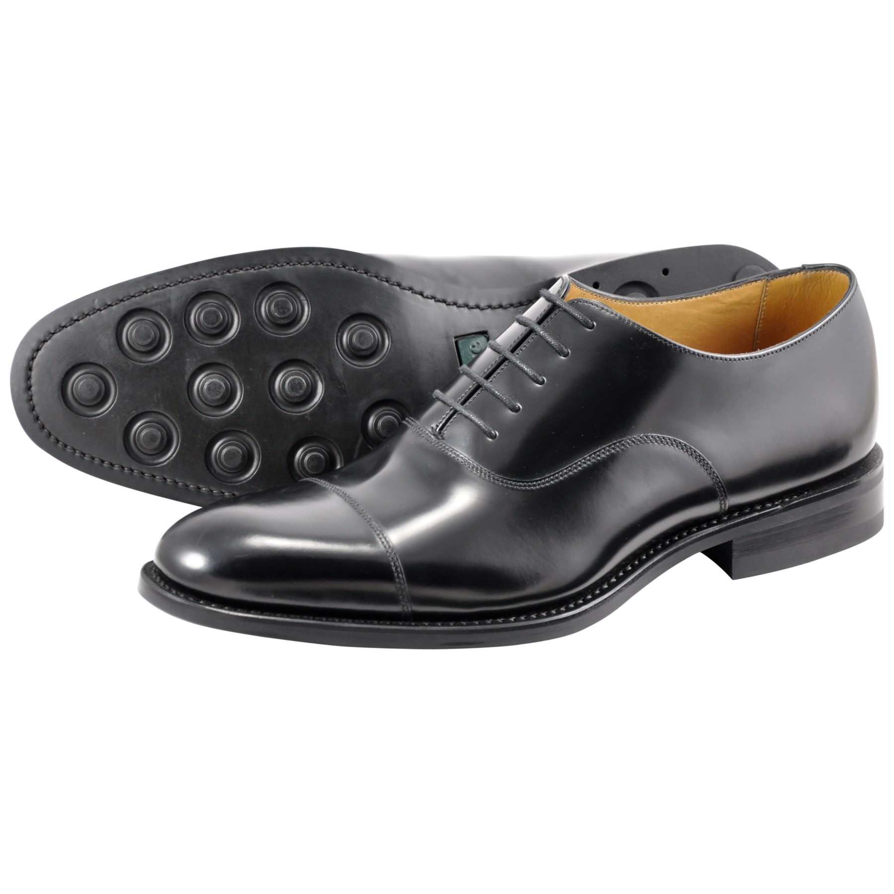 Loake Finsbury Goodyear Welt Leather Oxford Shoes in Black for Men - Lyst