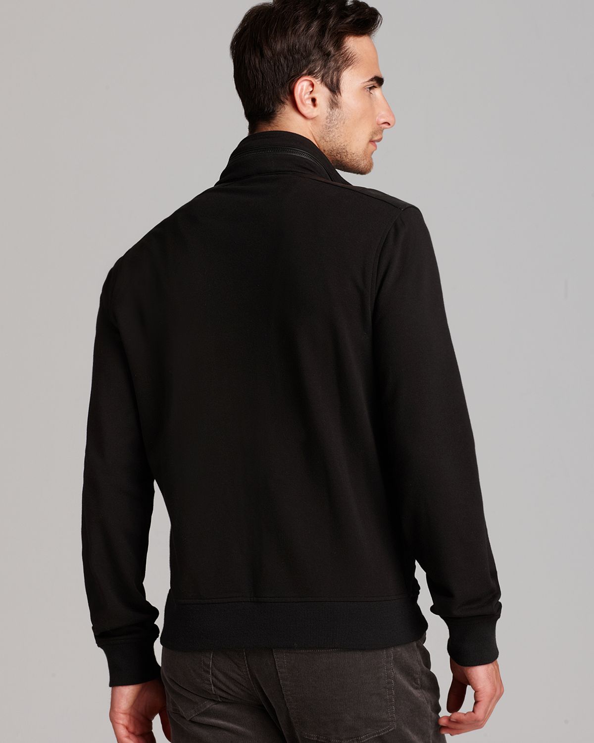 Lyst - Michael Kors Fleece Moto Jacket in Black for Men