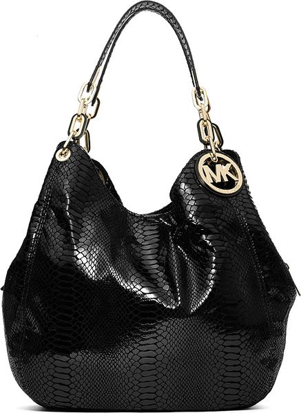 Michael Kors Michael Kors Fulton Leather Shoulder Bag in Black | Lyst