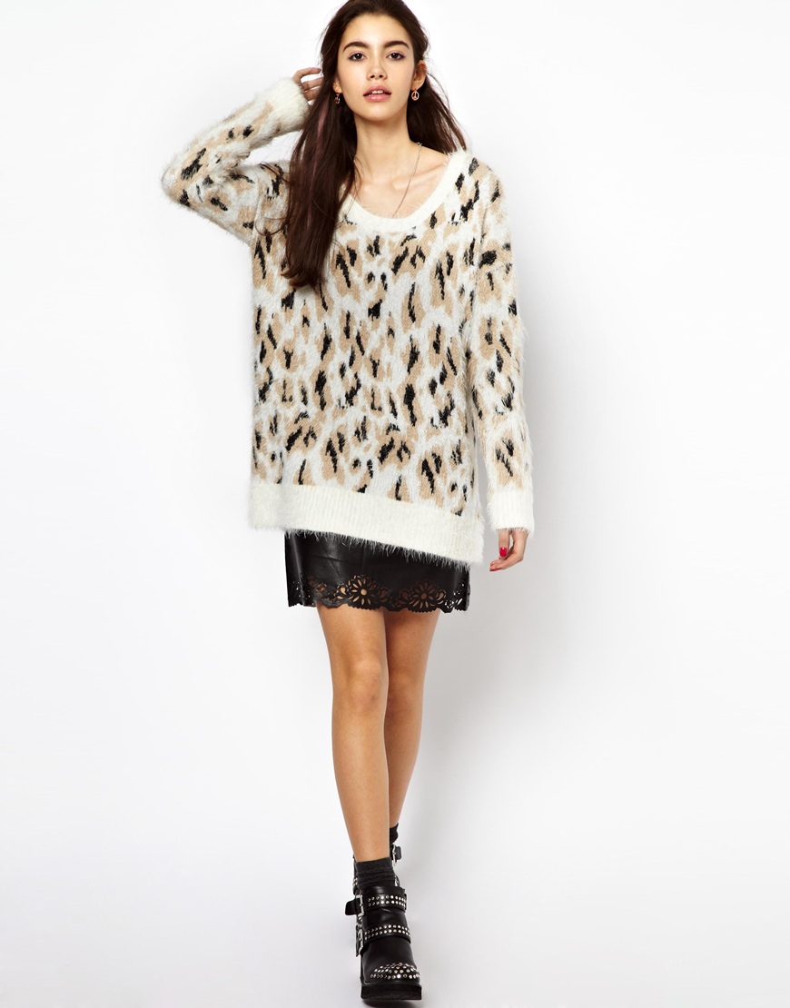 minkpink leopard sweater