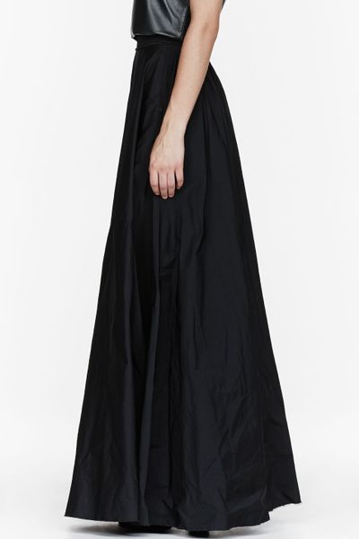 Yang Li Black Floor Length Circle Skirt in Black | Lyst