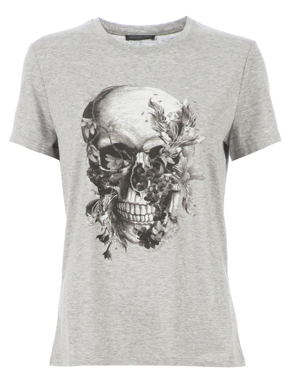 Lyst - Alexander Mcqueen Alexander Mcqueen Skull Print T-shirt in Gray