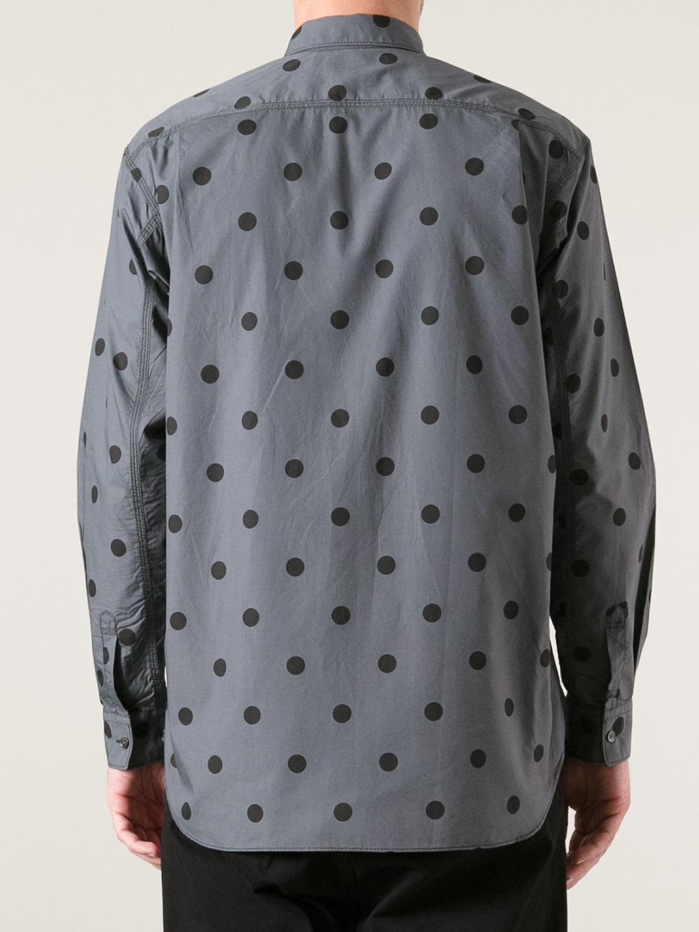 commes de garcon polka dot shirt