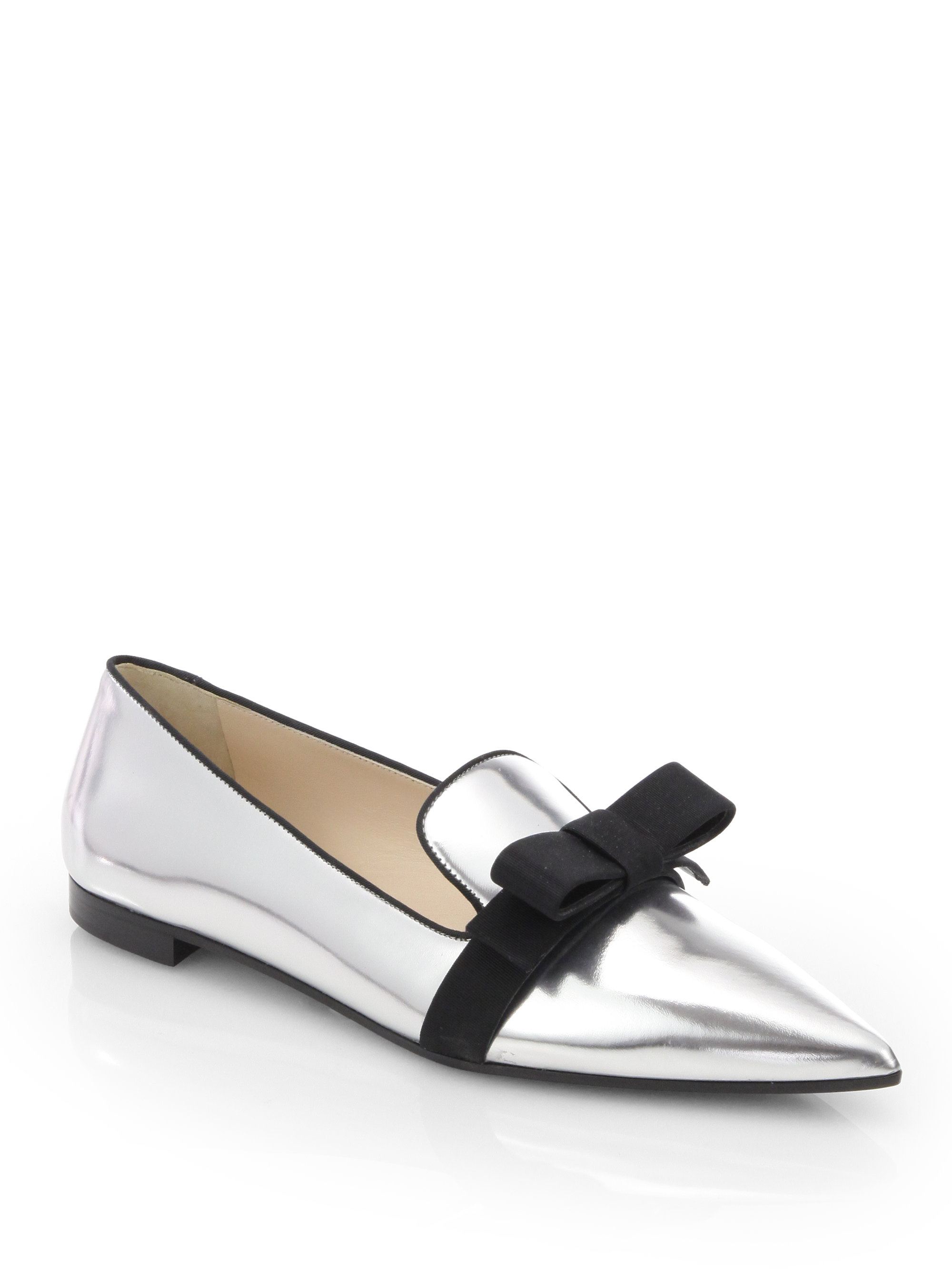 prada flats with bow