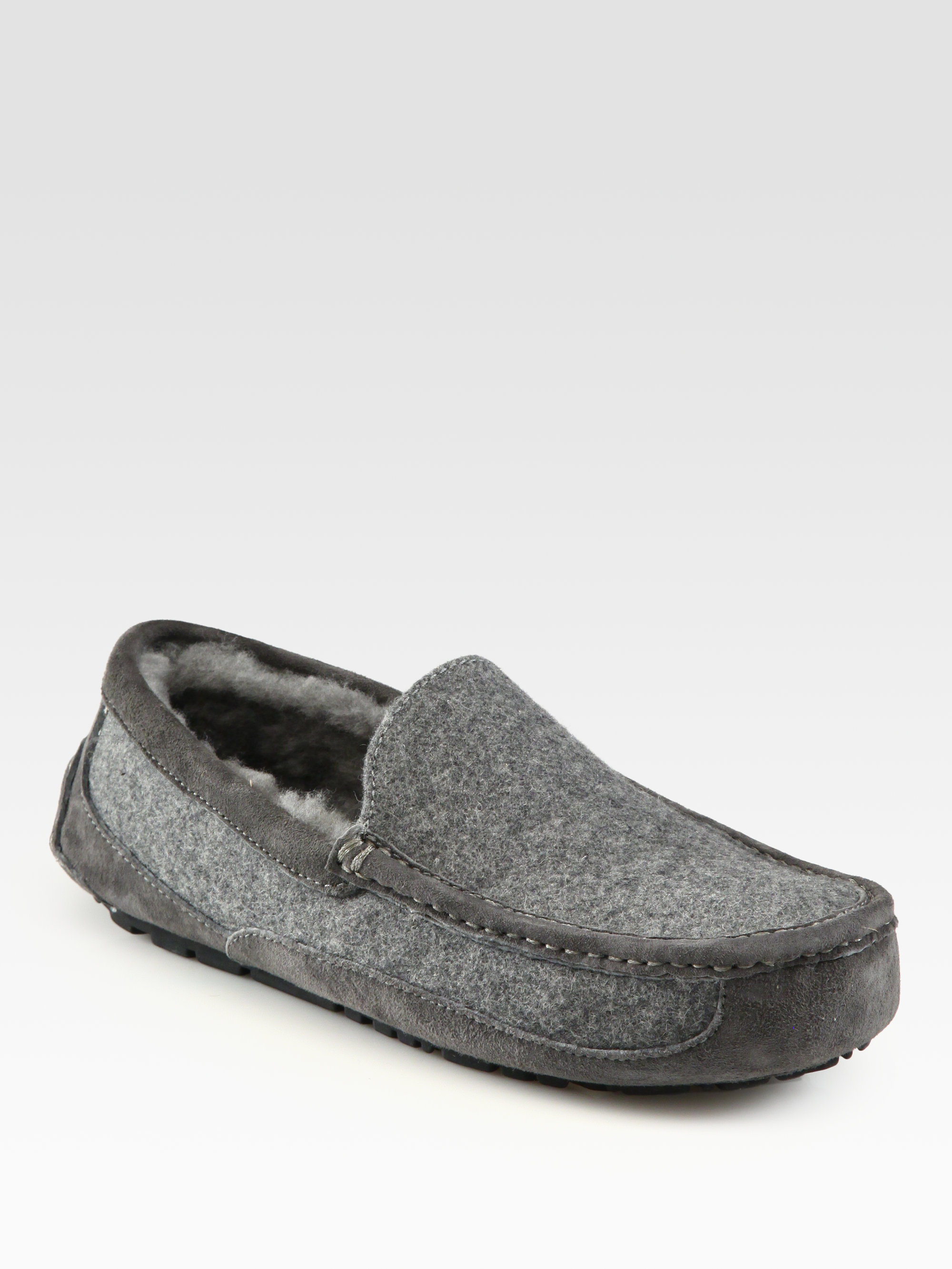 mens grey slippers