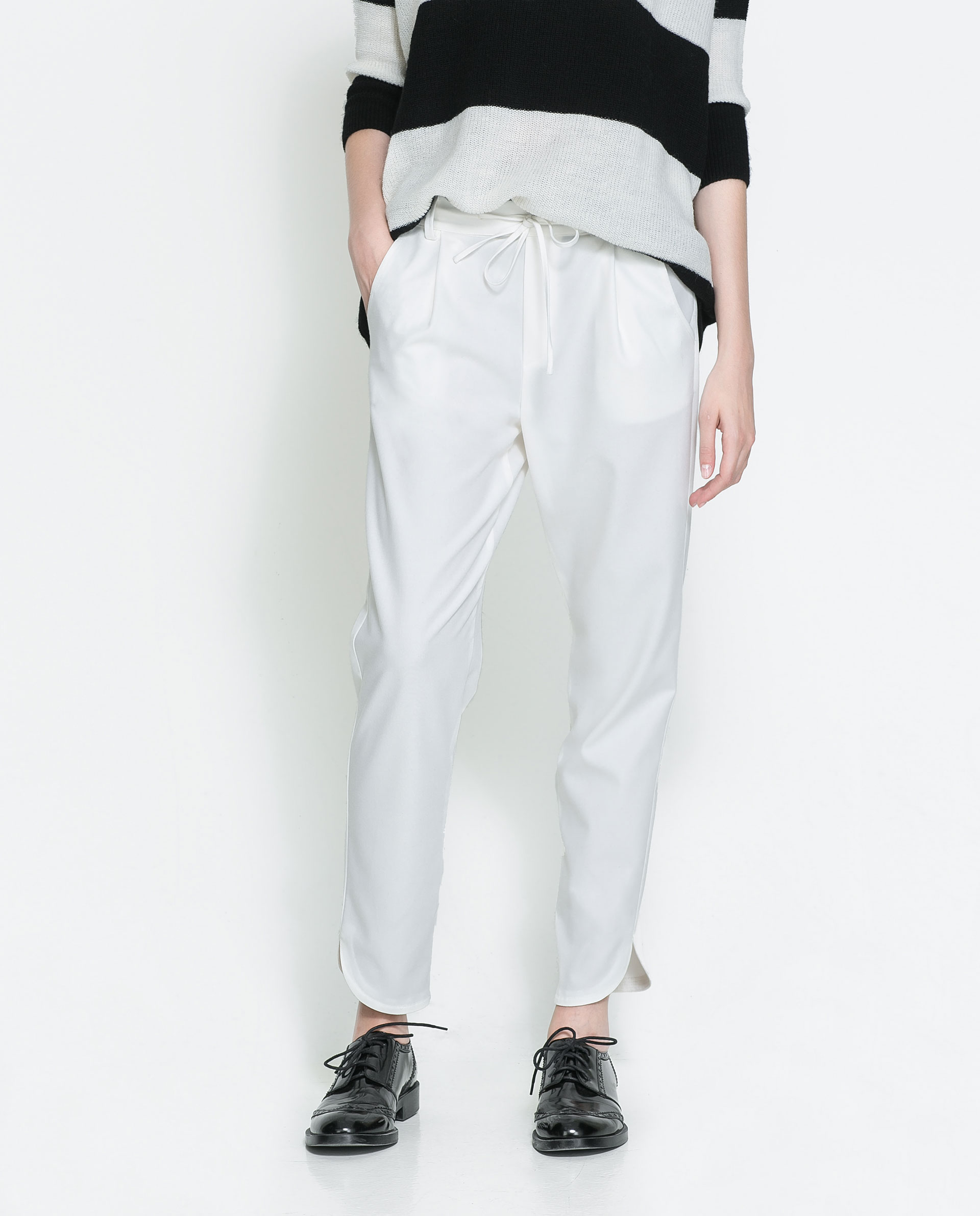 zara drawstring trousers